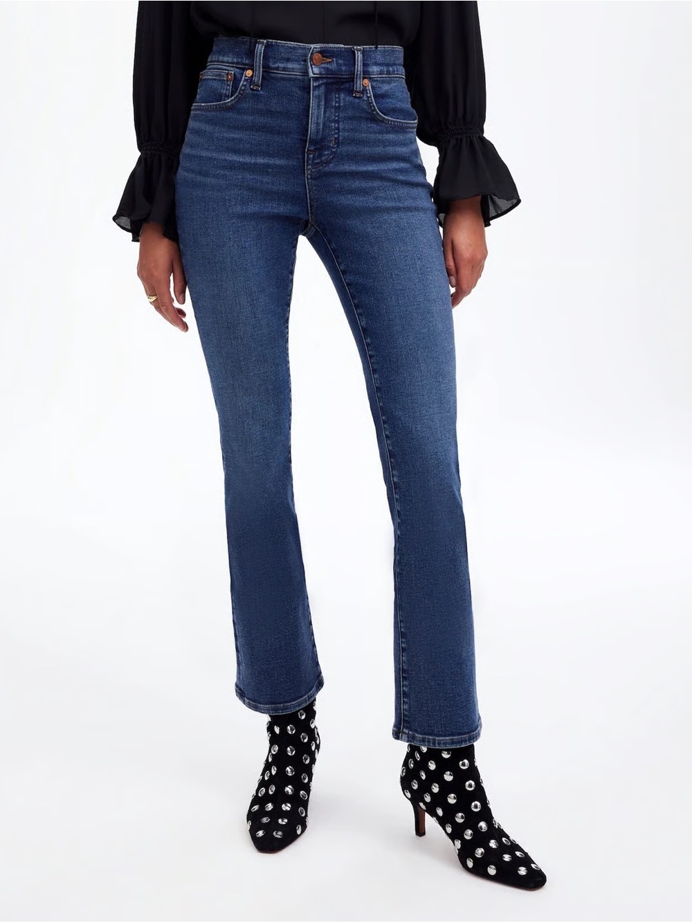 Madewell Mid Rise Kick Out Jeans Dark Wash 25P Petite